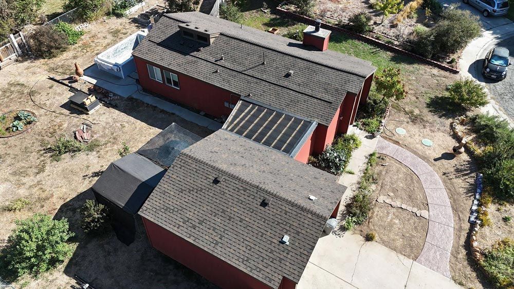 Residential House with Roof Shingles
