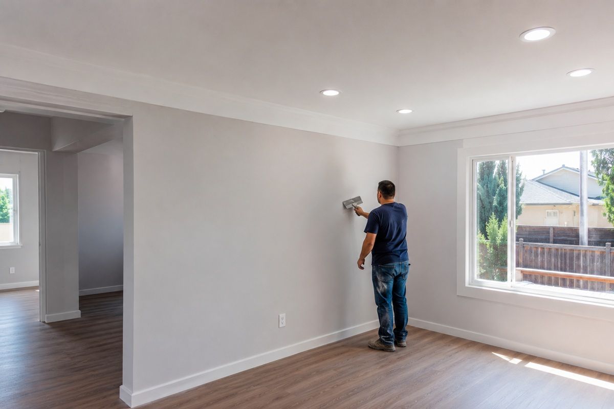Recent drywall restoration project following water damage in Porterville, CA