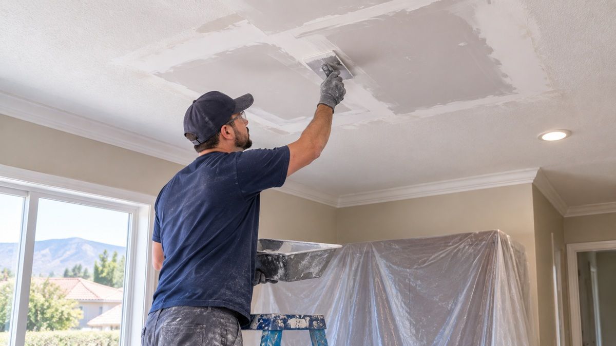 Recent drywall water damage repair completed in a Porterville, CA home