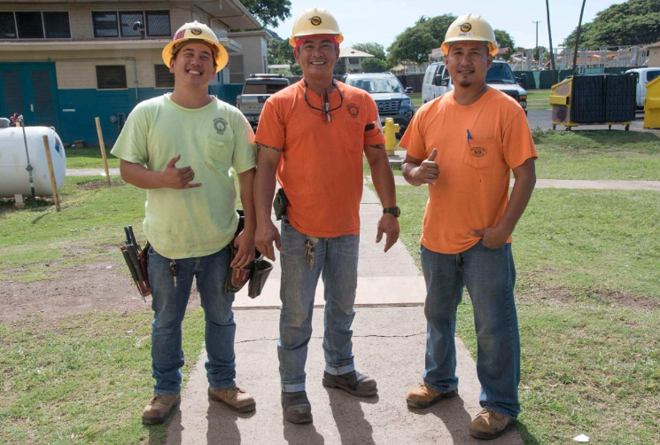 Smiling Electricians — Wahiawa, HI — S & S Taylan Electric Inc. Smiling Electricians — Wahiawa, HI — S & S Taylan Electric Inc.