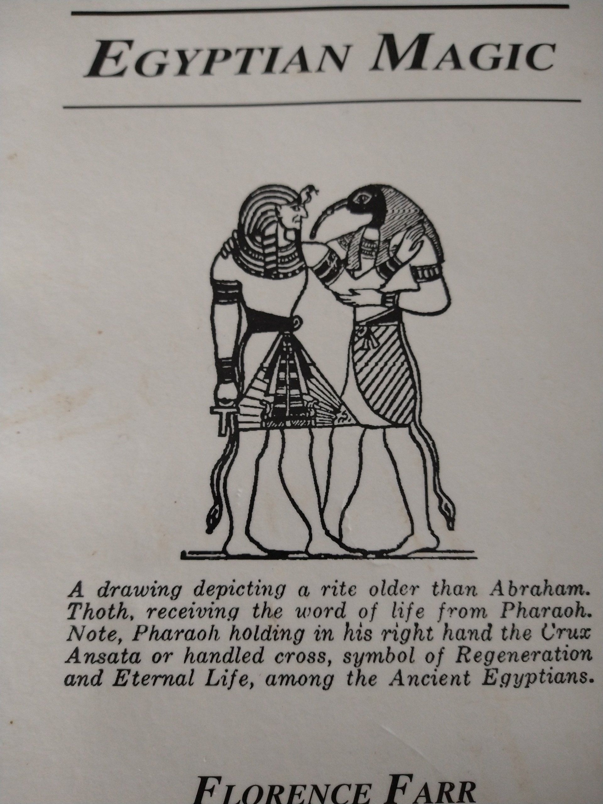 A book titled egyptian magic by florence farr
