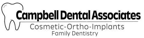 the logo for campbell dental associates cosmetic ortho implants