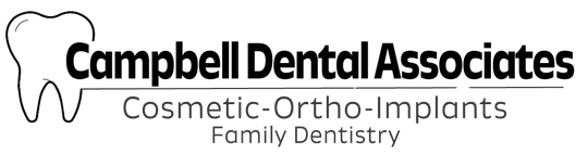 the logo for campbell dental associates cosmetic ortho implants