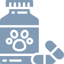 A bottle of pills and a capsule on a white background.