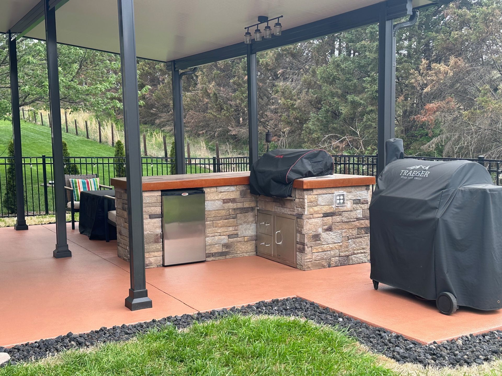 outdoor kitchen concrete patio nashville tn
