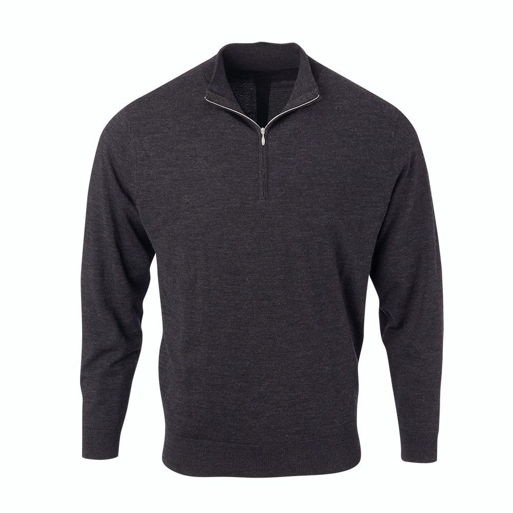A black sweater with a zipper on the front