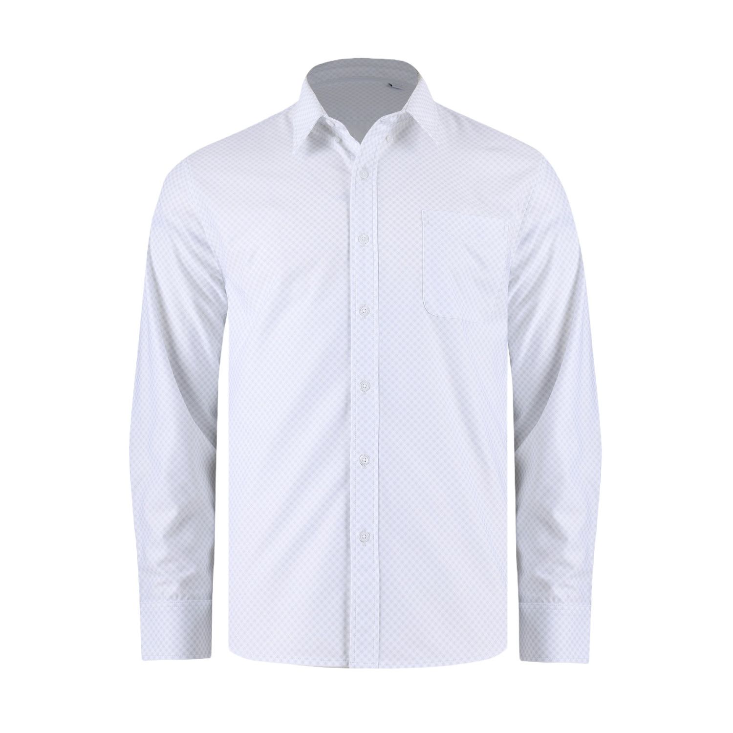 Gingham Stretch Woven Long Sleeve