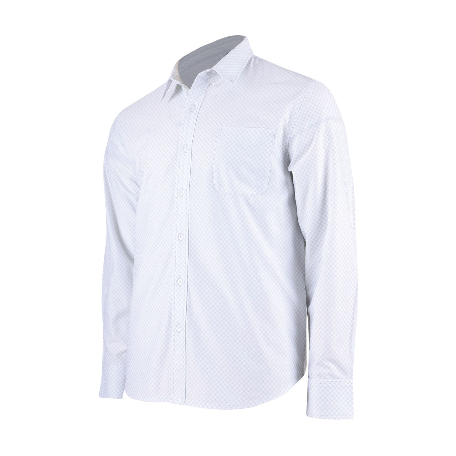 Gingham Stretch Woven Long Sleeve