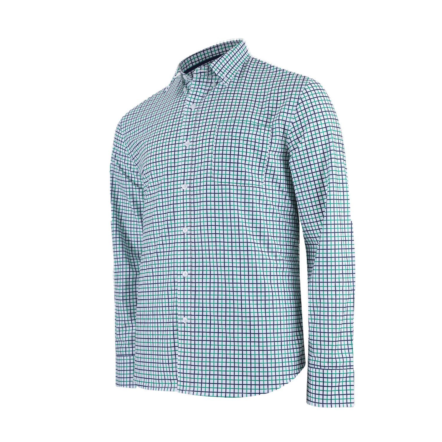 Multi Tattersall Stretch Woven Long Sleeve