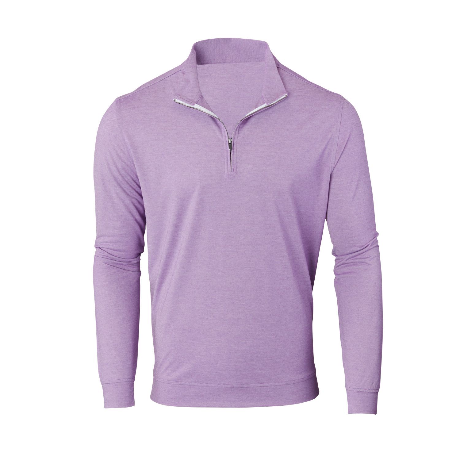 A purple sweater with a zipper on the front