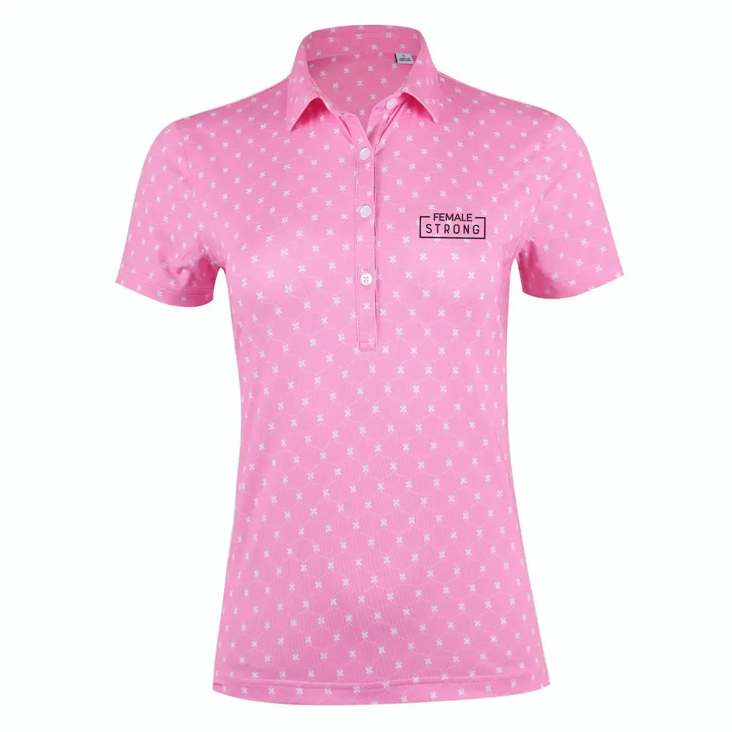 Pre-embroidered with Female Strong Logo: Women's Lanai Ecotec Floral Polo