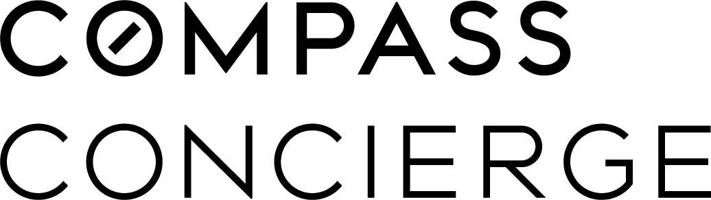 Compass Concierge logo in black text on a white background