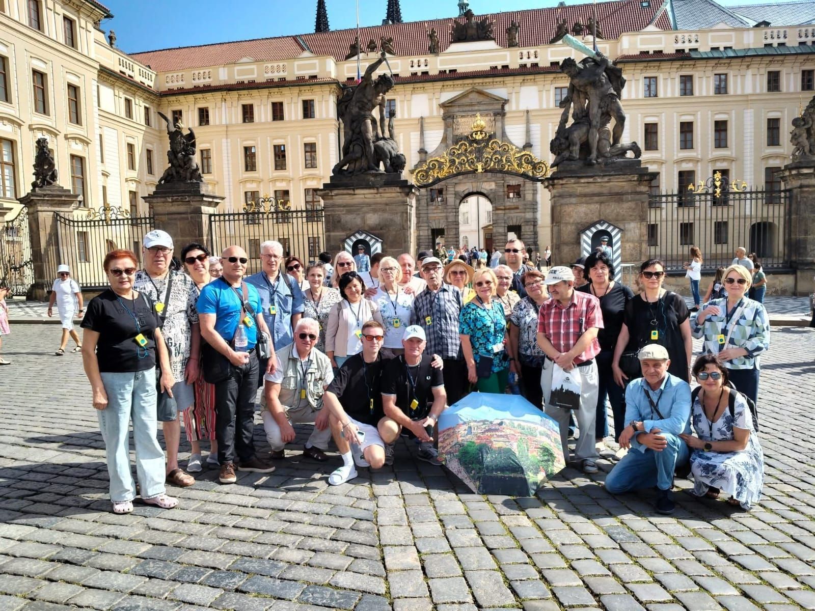 Discerning travelers enjoying a private viewing of the Strahov Monastery Library