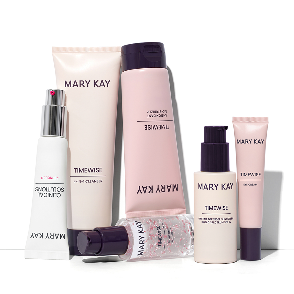 Mary Kay anti-aging skincare products – retinol and peptide formulas