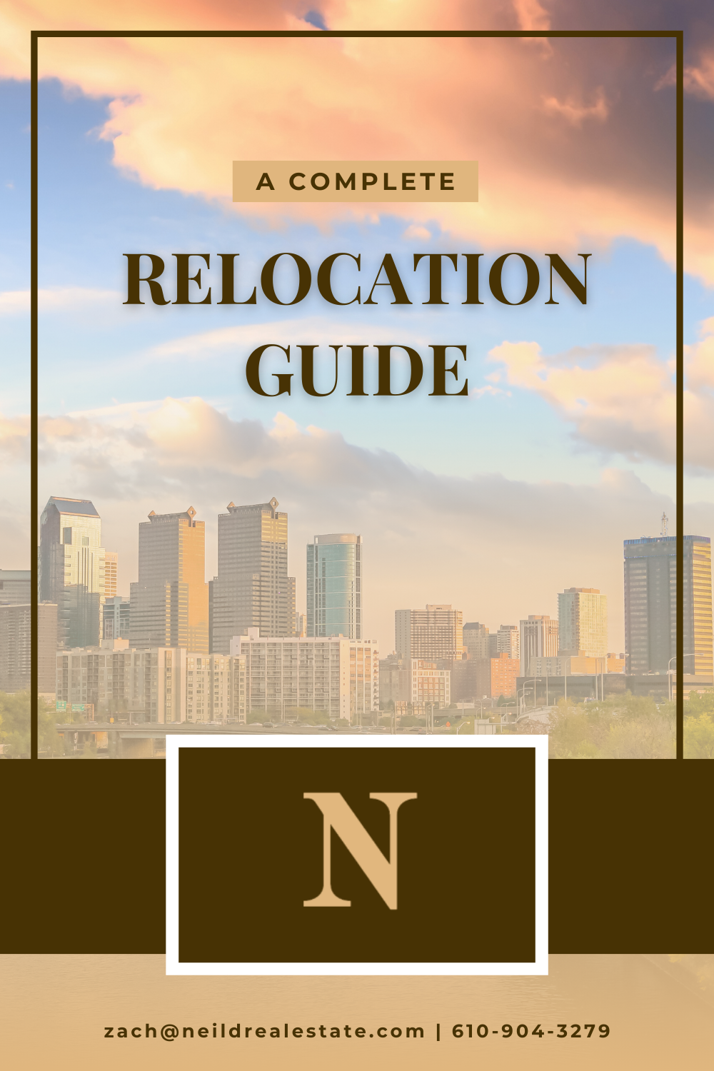 A complete relocation guide with a picture of a city skyline