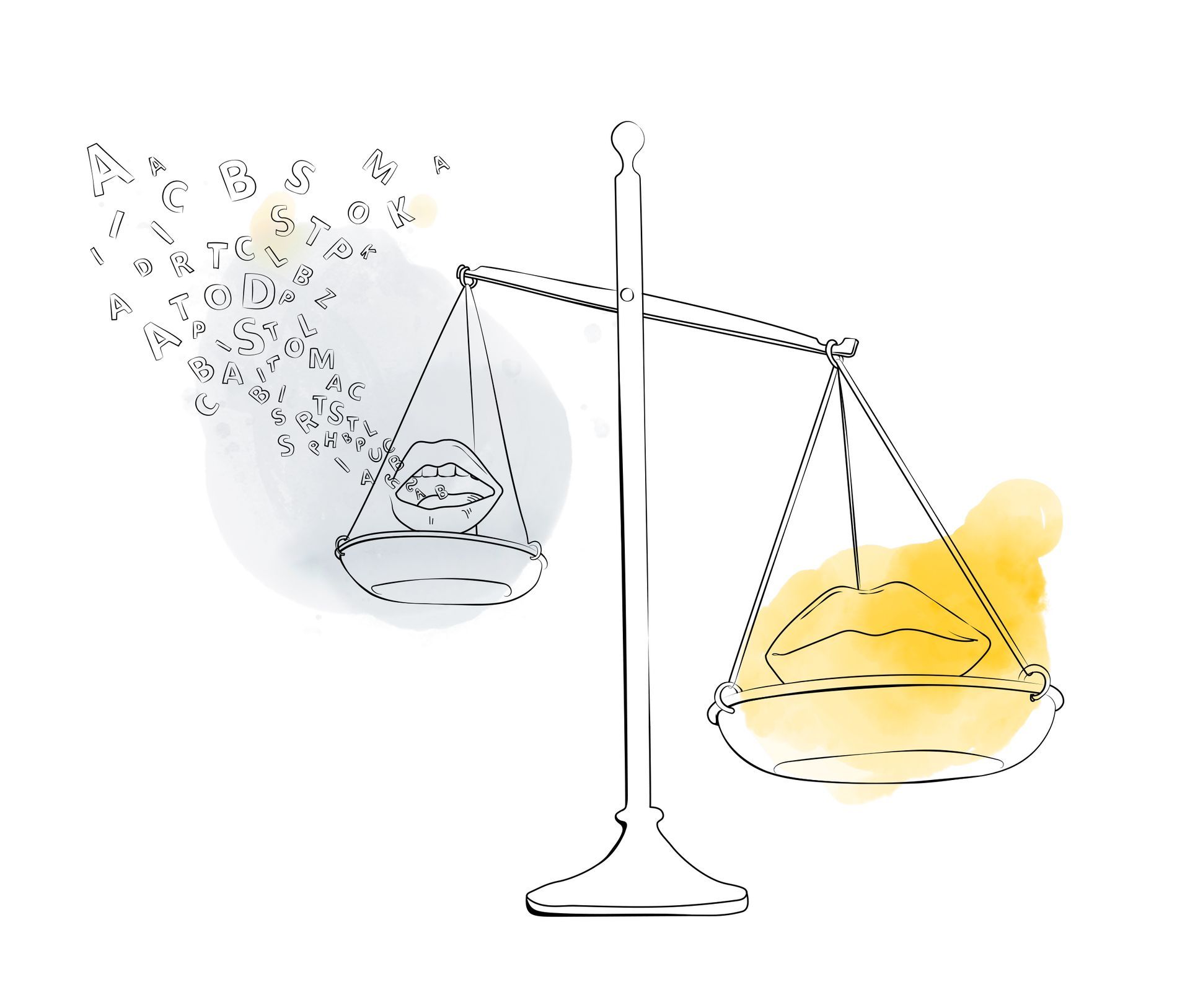 illustration med vågskålar