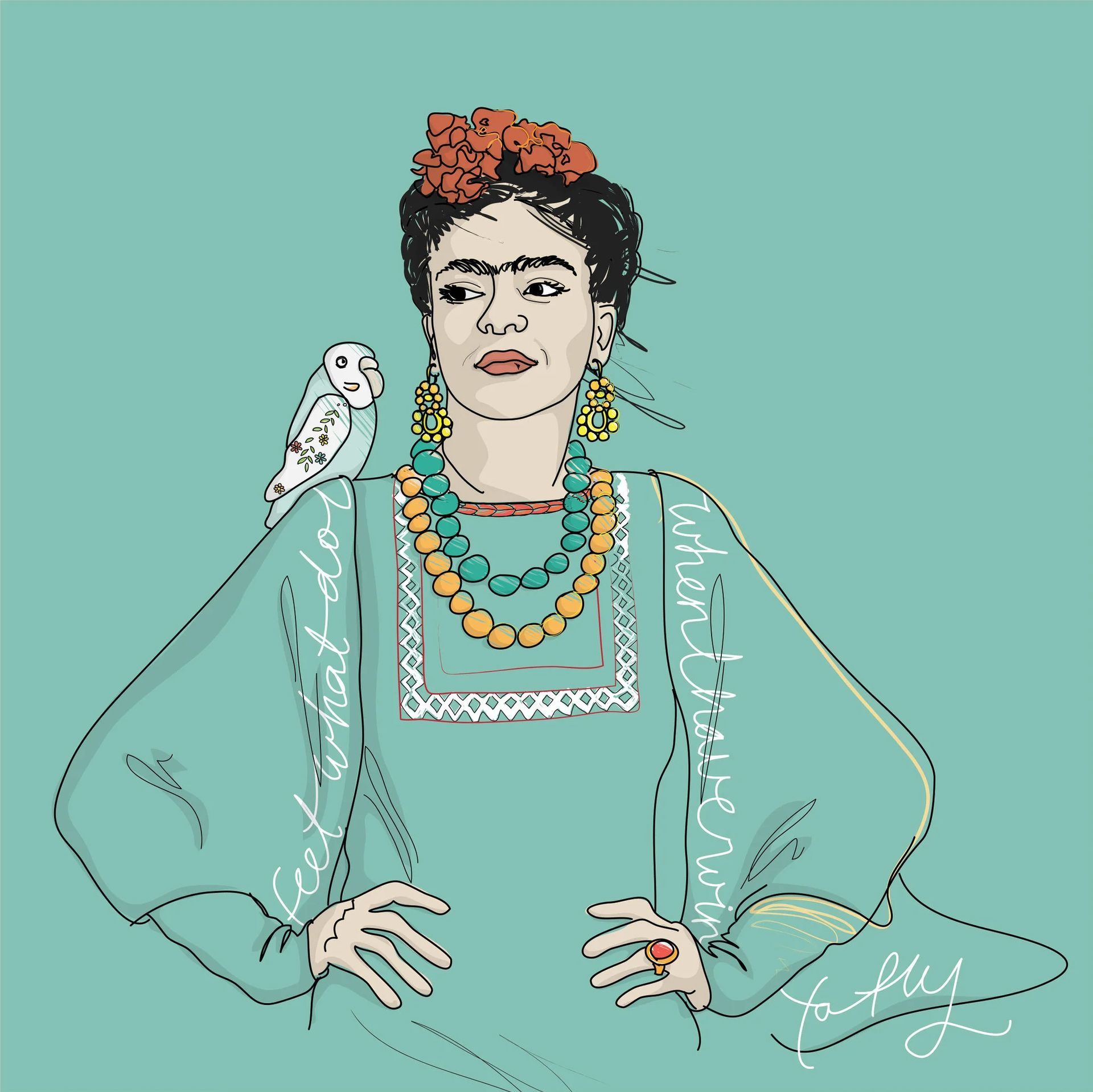 print - illustration Frida Kahlo