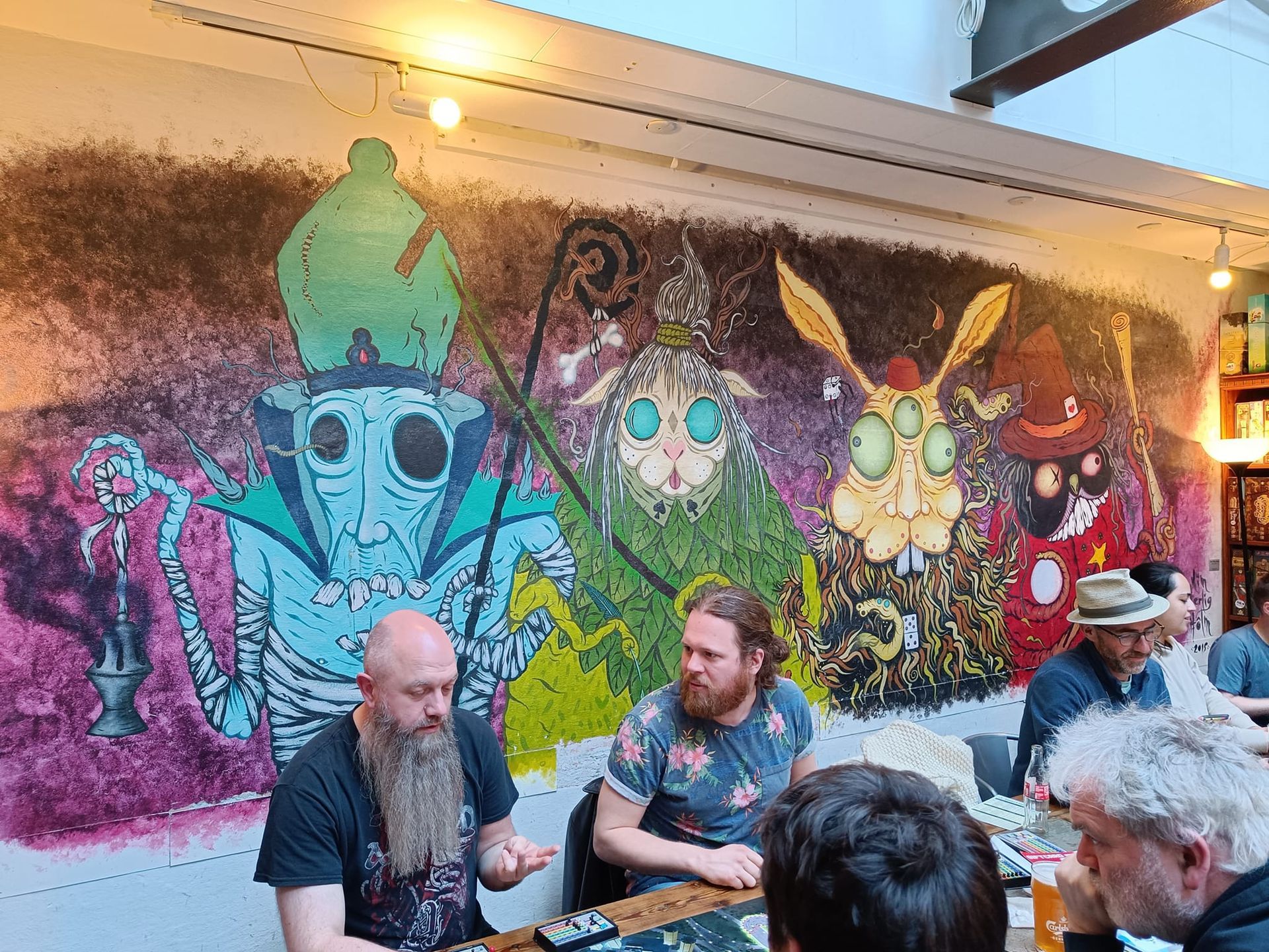 muralmålning av Kim Holm på Bastard Café i Köpenhamn