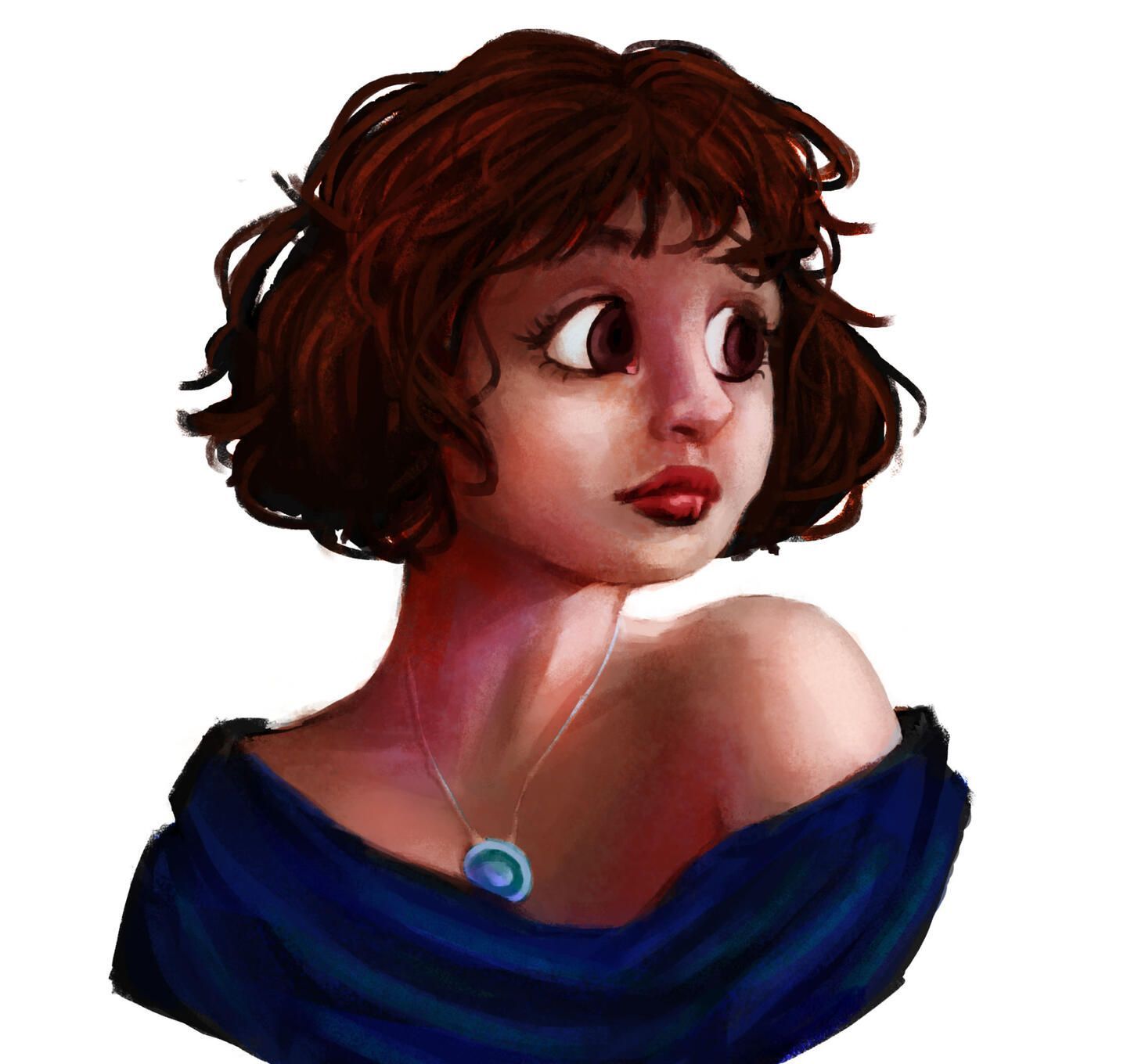 illustration av flicka/ung kvinna, Julia Stranovska