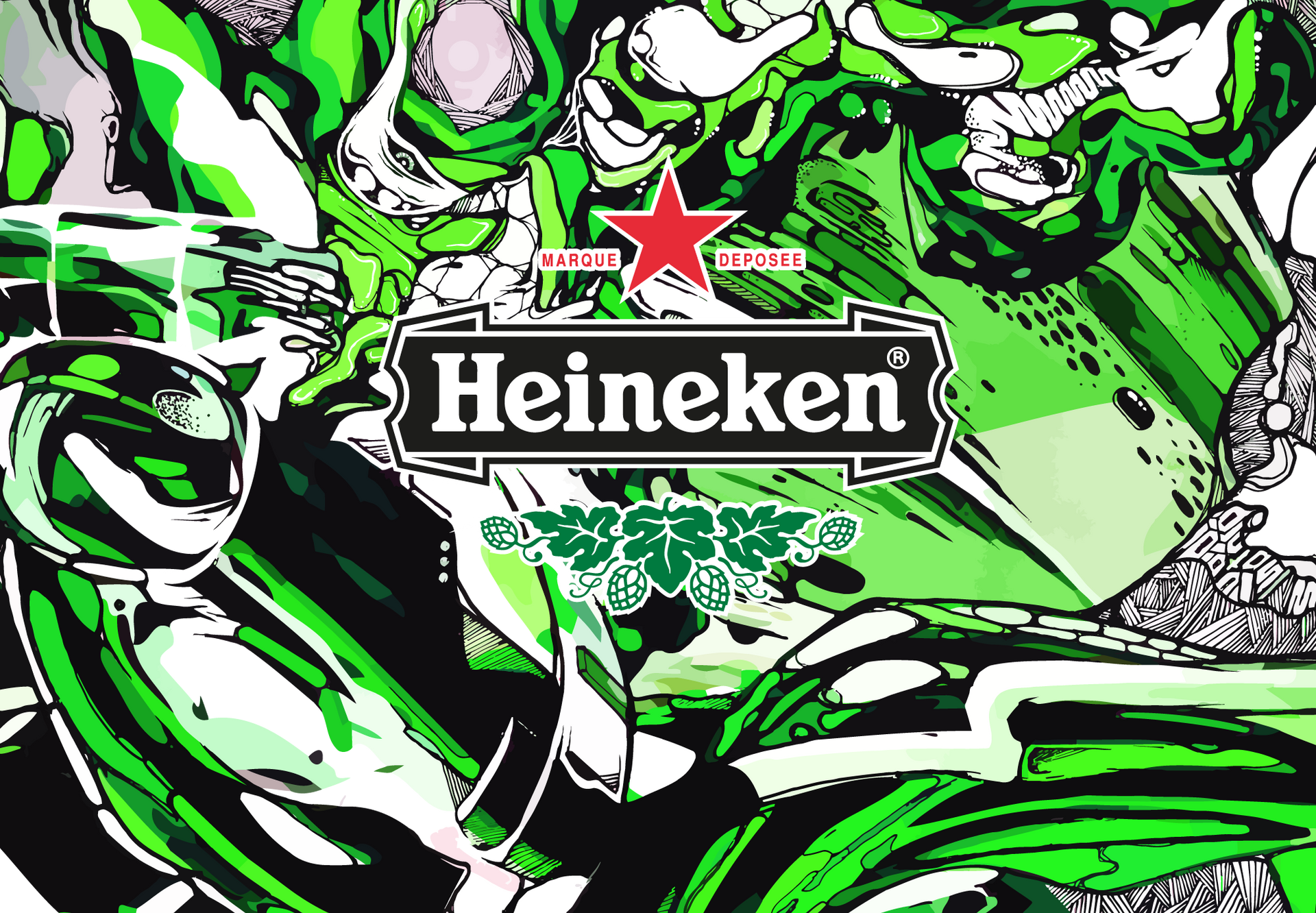 grafik åt Heineken, av Dan Sapunar