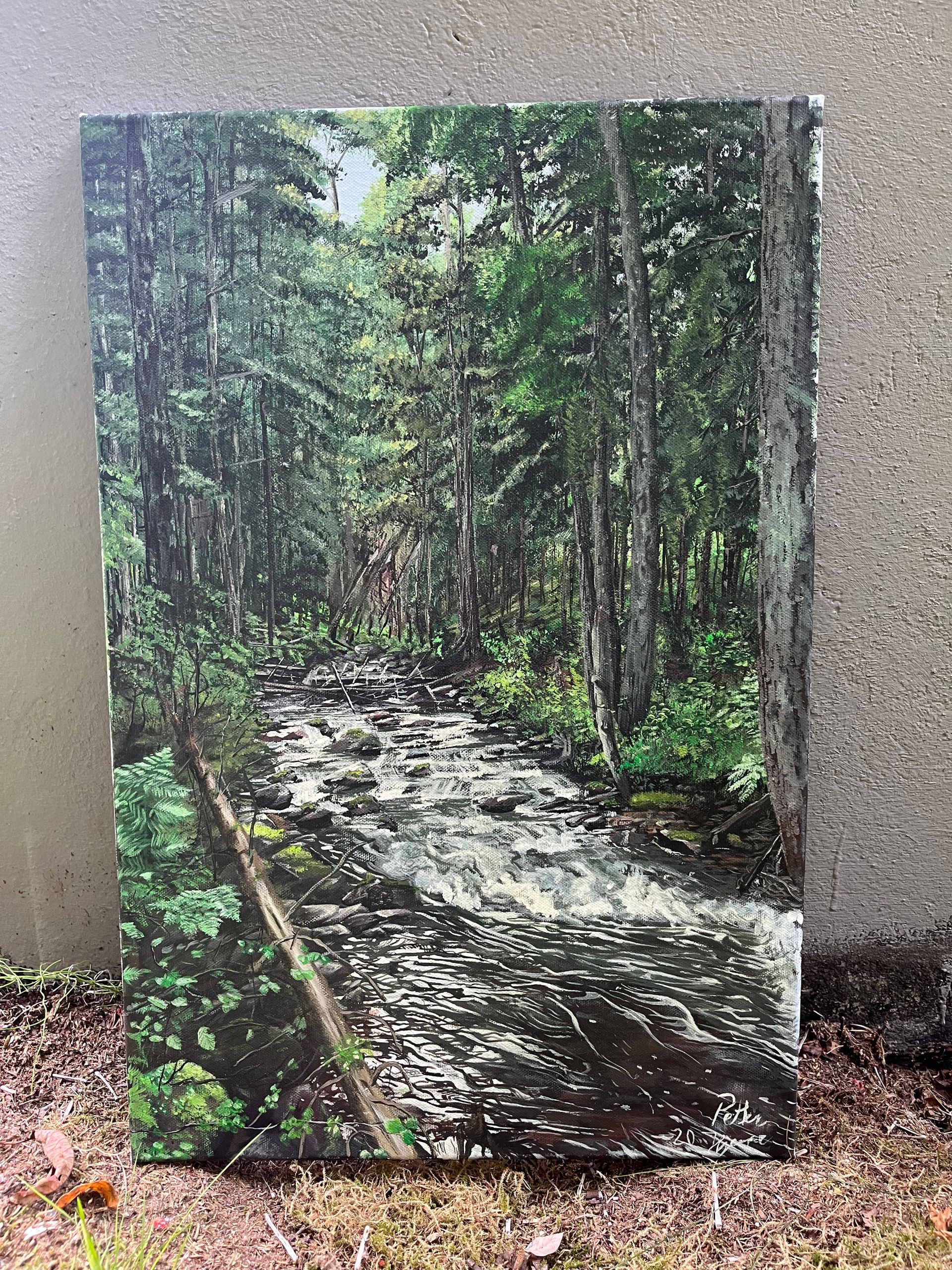 forsande vatten i skog, Petter Hjerpe