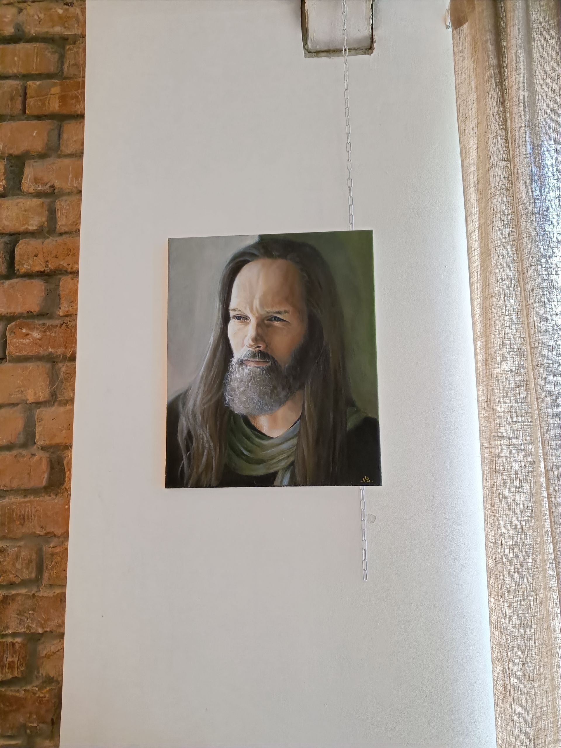 porträtt av Johan Björk, Nina Björks man