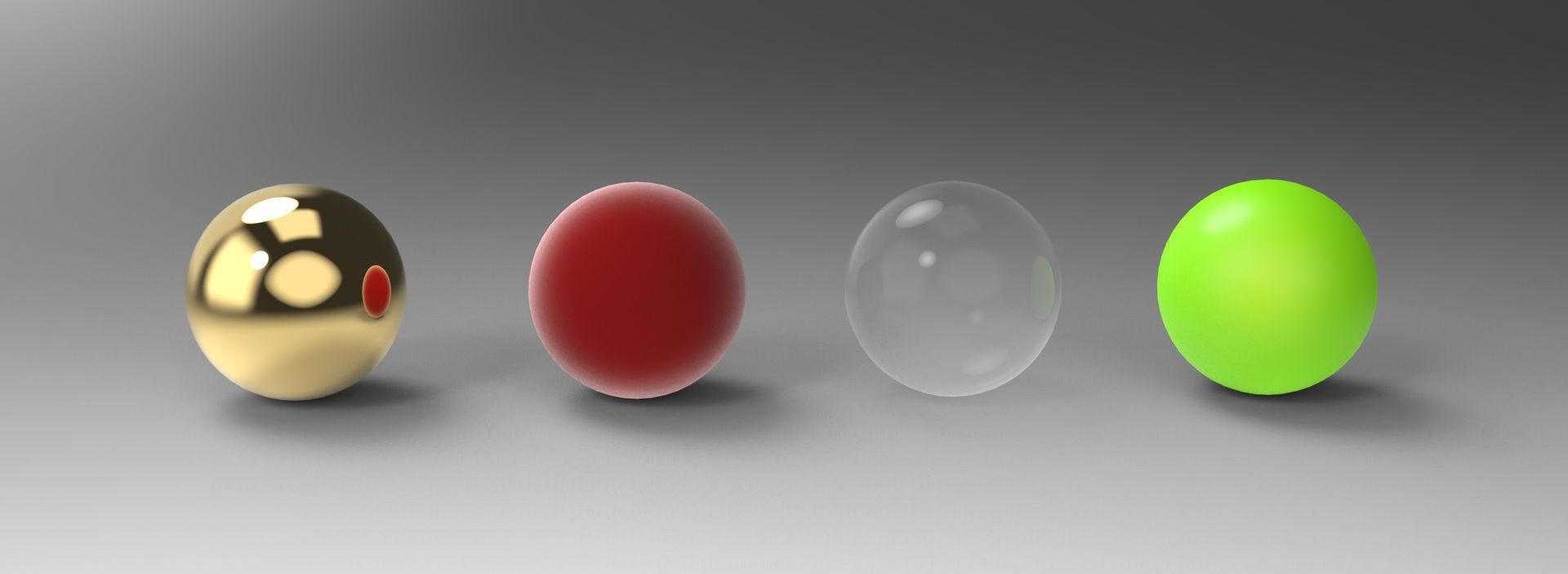 visulaisering av blankt, matt, transparent och flourscens