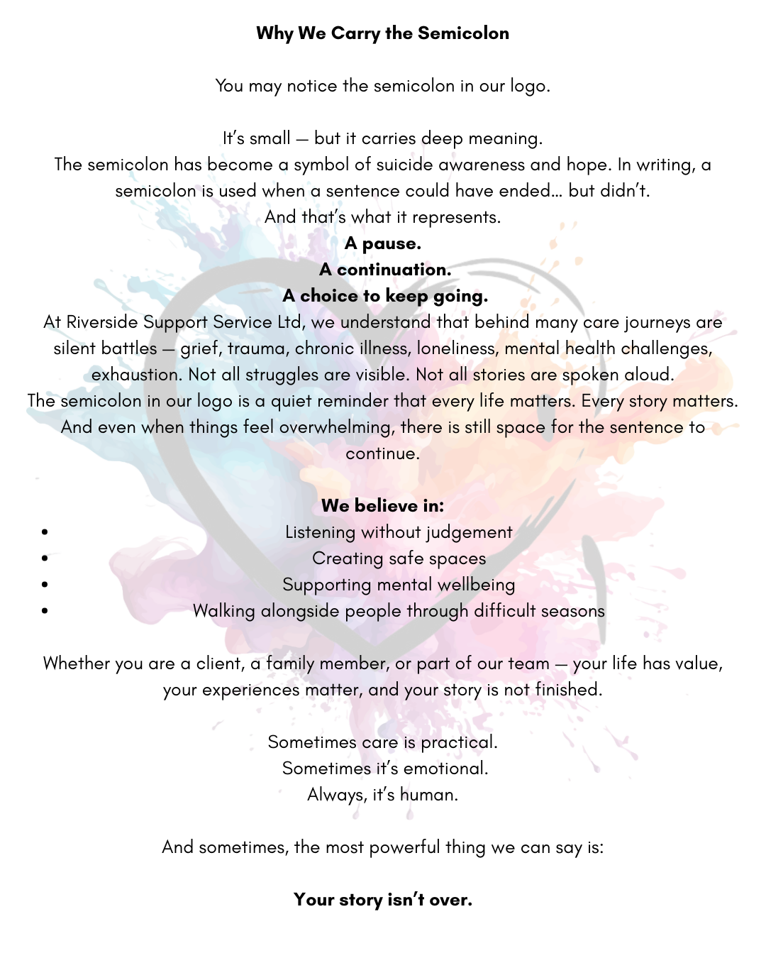 Discover the meaning behind the semicolon symbol and its connection to mental health, hope, and continuing your story.
