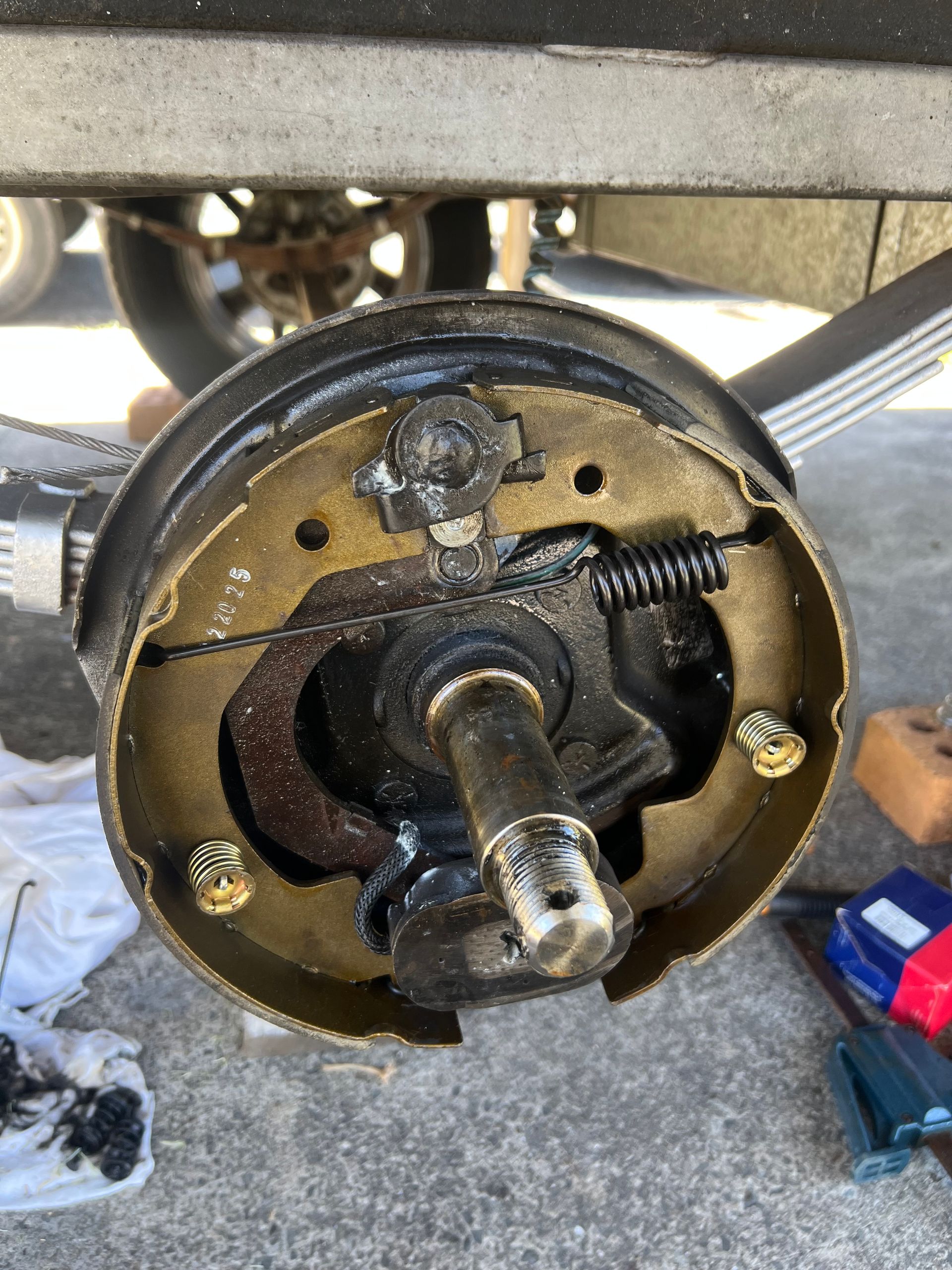 Close-up of a Rusty Mechanical Wheel Hub With Spring and Bolts — North Coast Heavy Diesel In Macksville, NSW