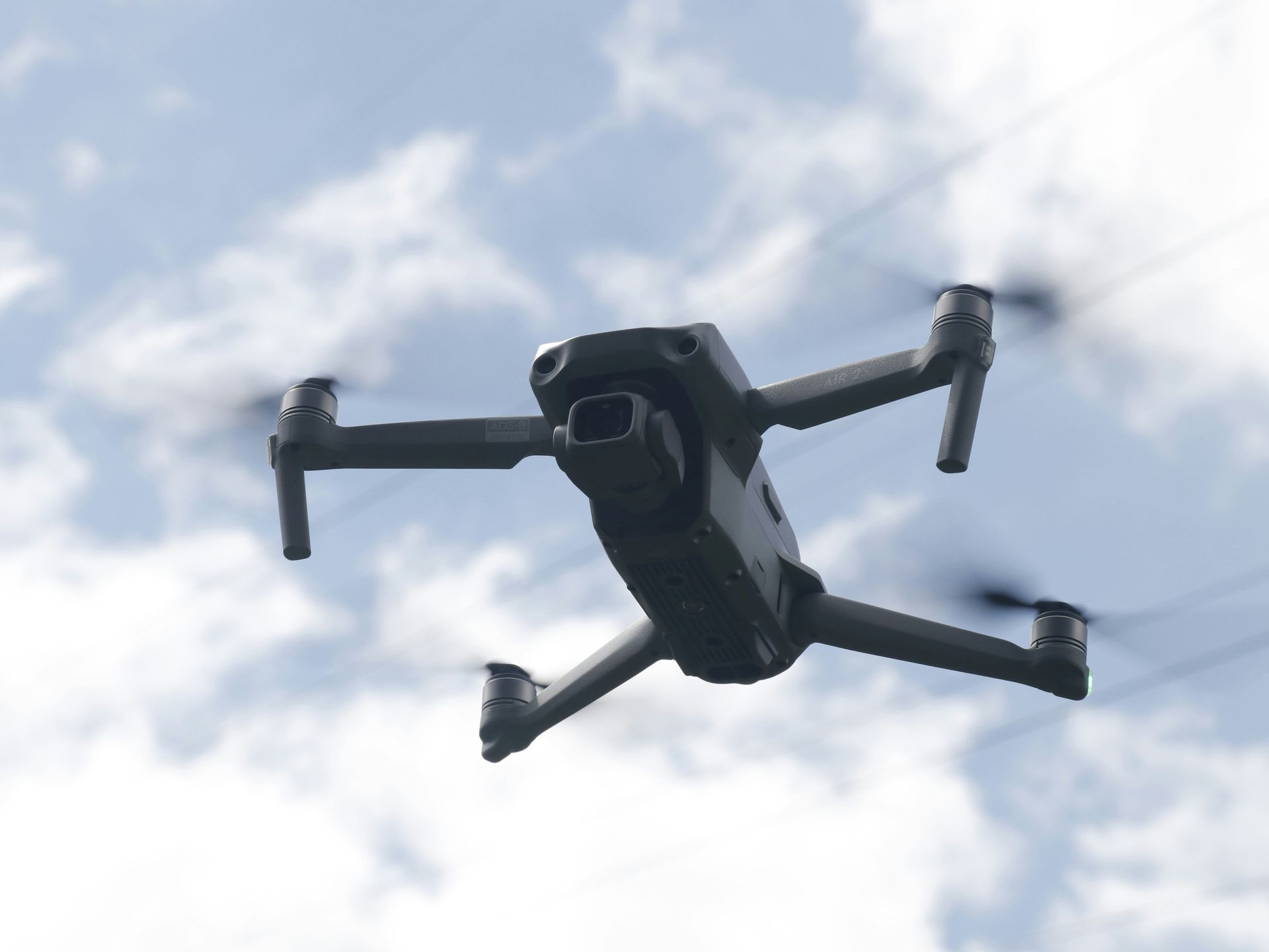 a drone hovering in the air