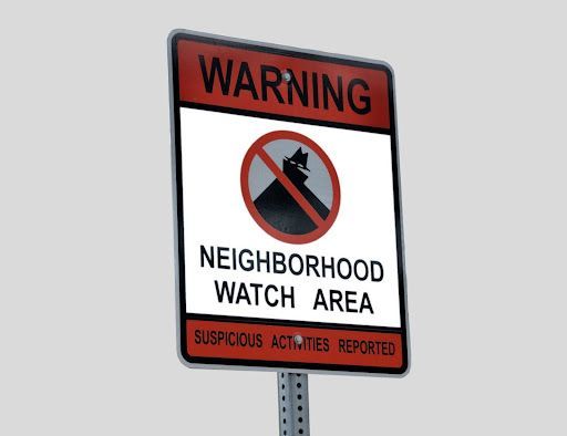 neighborhood watch area sign