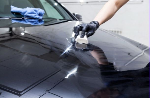 paint protection with buffing wax for auto detailing