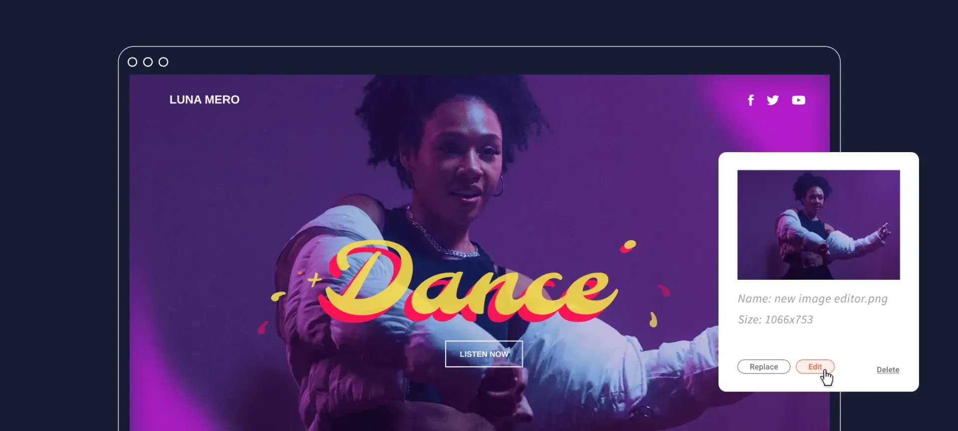 Una mujer baila en la pantalla de una computadora.