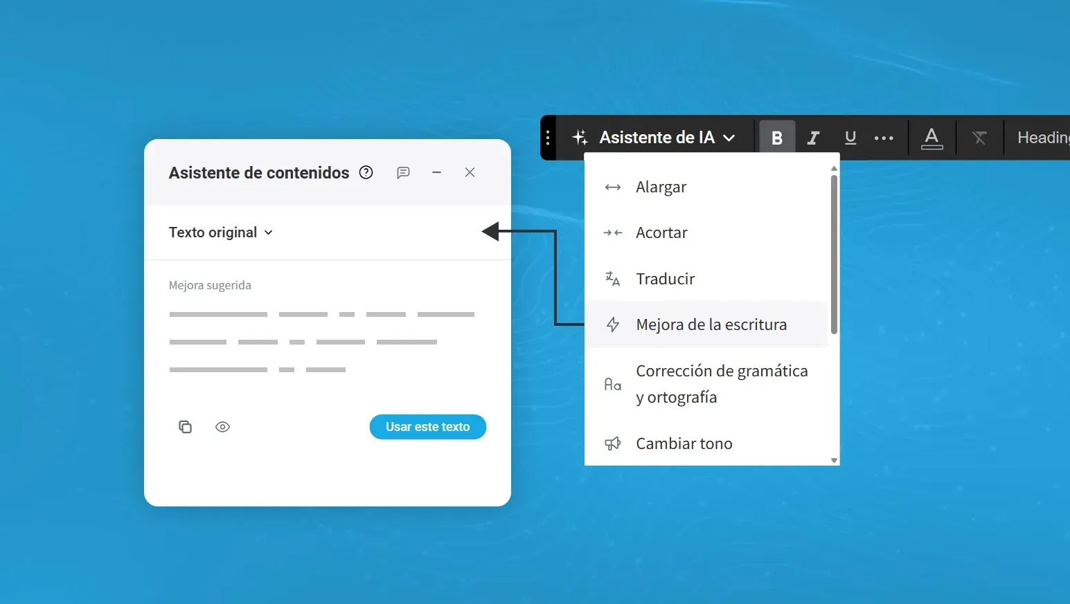Una captura de pantalla de la pantalla de una computadora con un fondo azul.