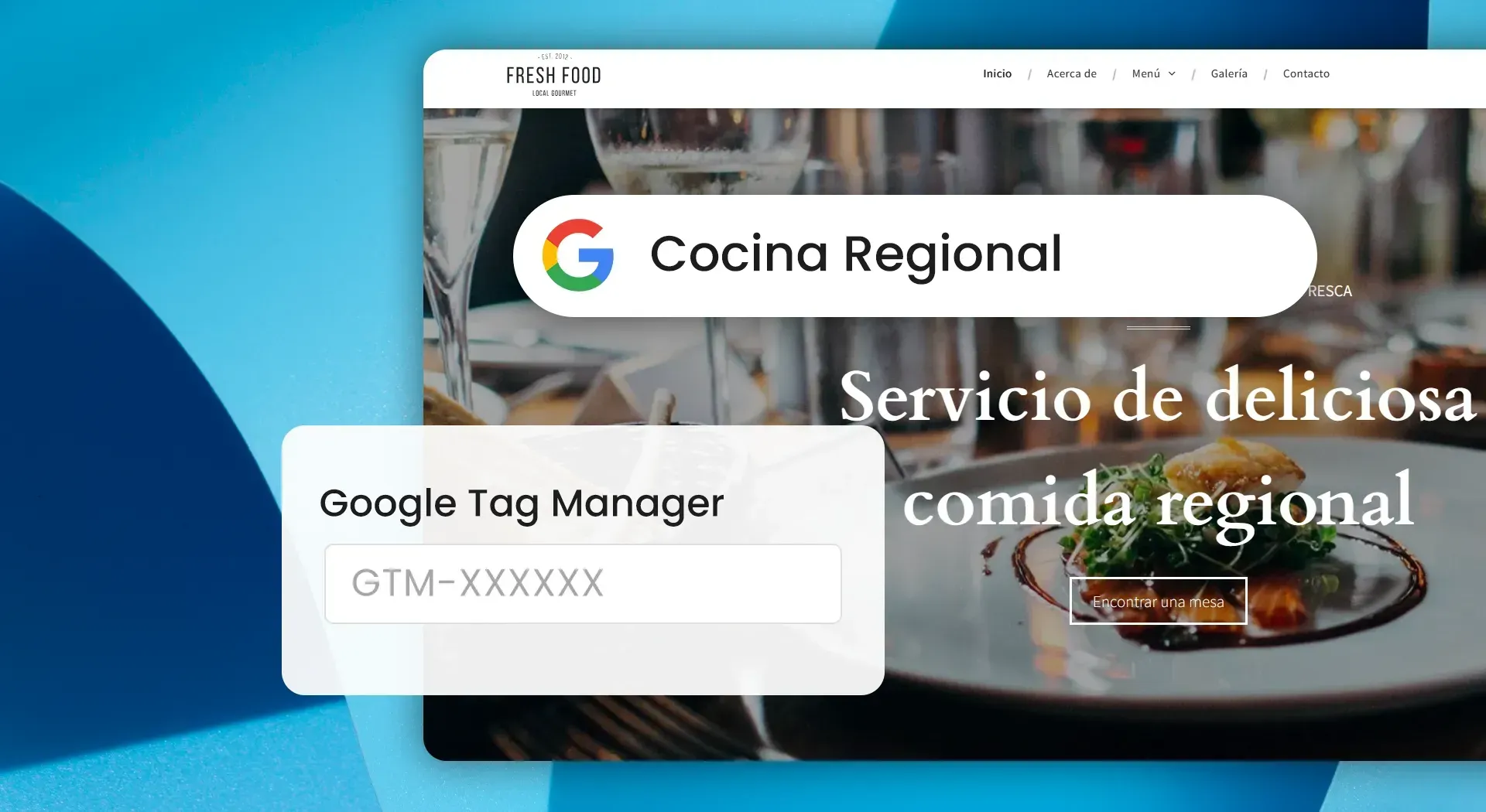Una página de Google con la imagen de un plato de comida.