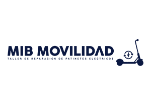 A logo for mib movilidad taller de reparacion de patinetes electricos