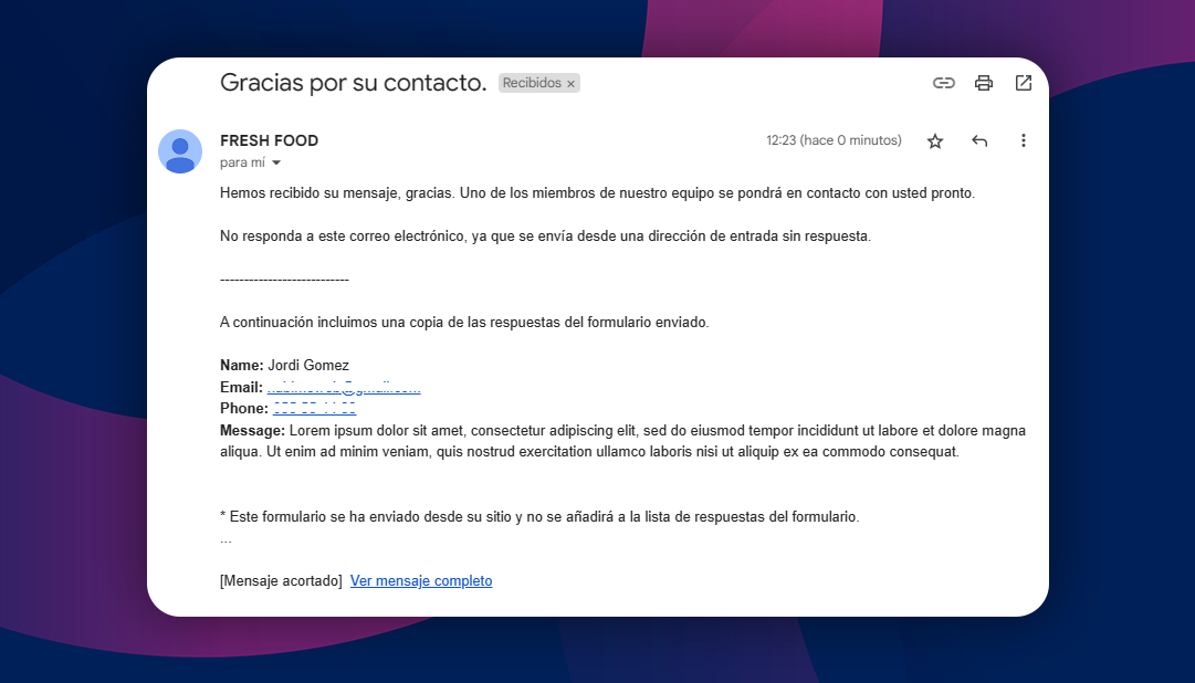 Un primer plano de la pantalla de una computadora con un mensaje.