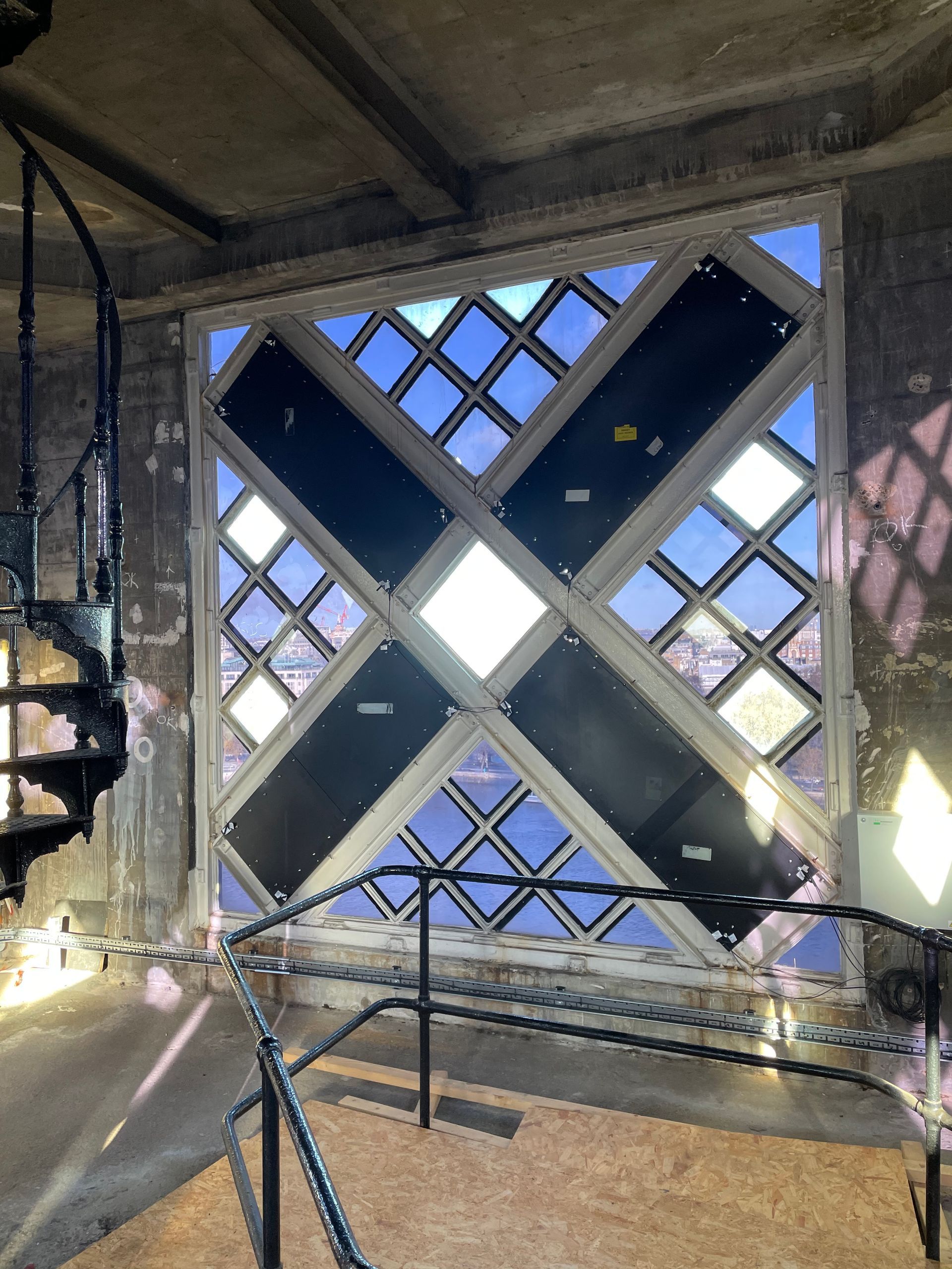 Behind the X in the Oxo Tower. 