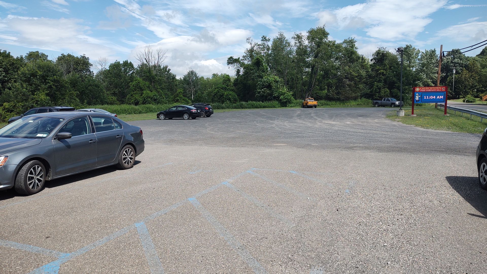 Our expansive parking lot.