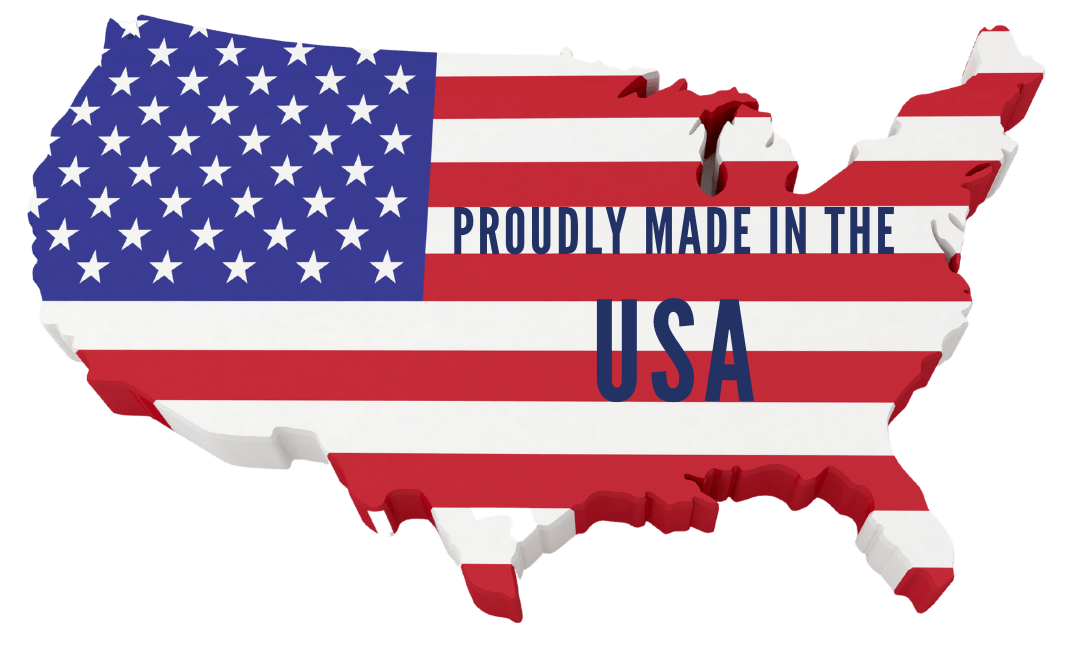 American flag design incorporated into a map of the United States, text reads 