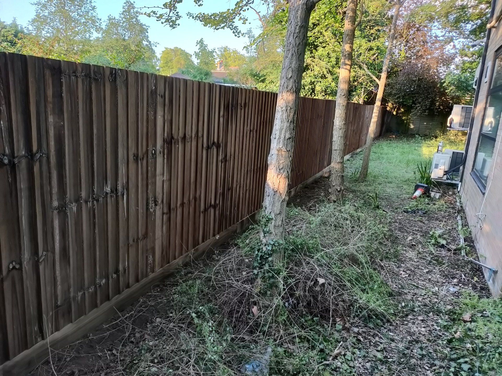 New fence separating two business units