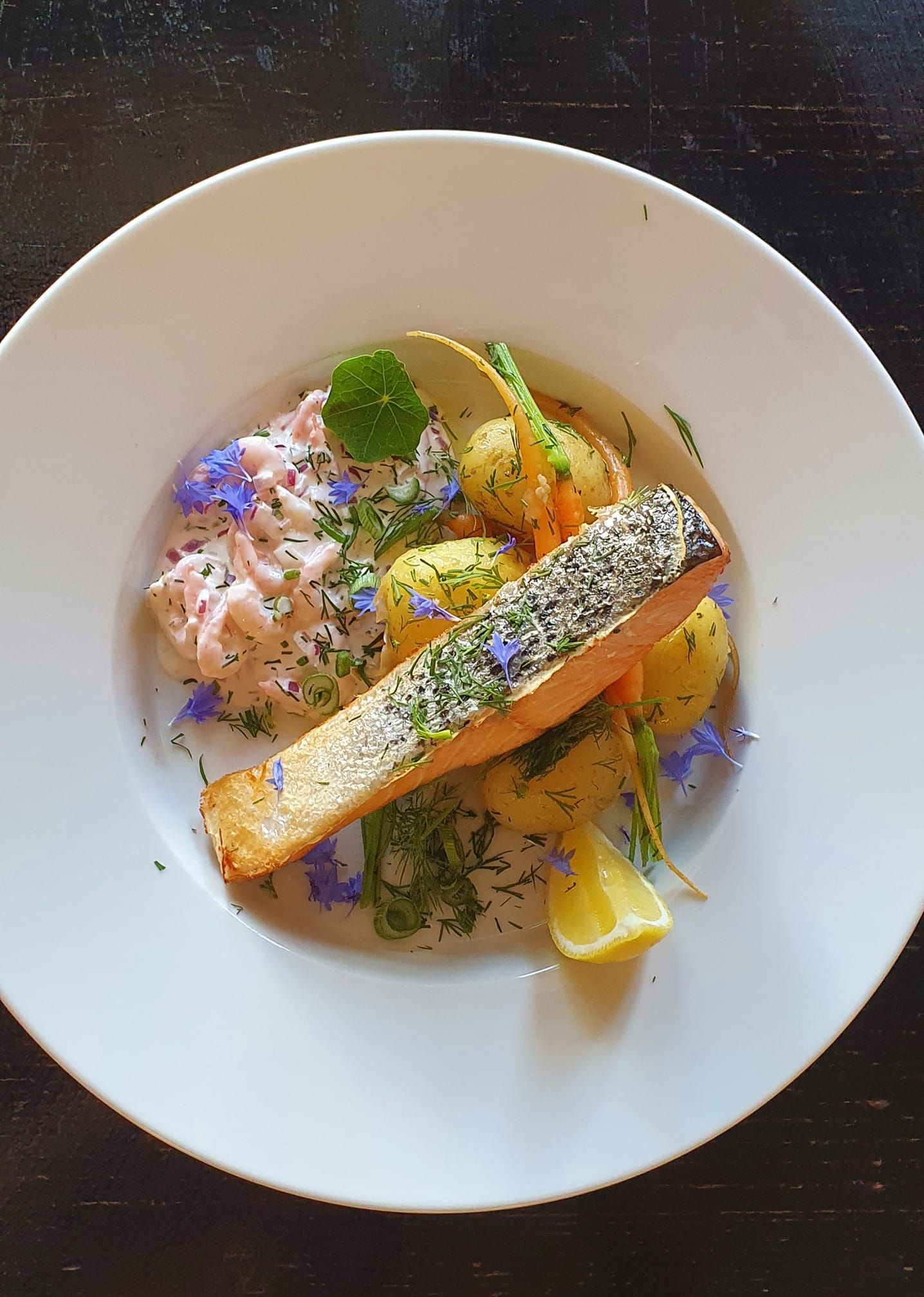 Salmon at Suomenlinna restaurant