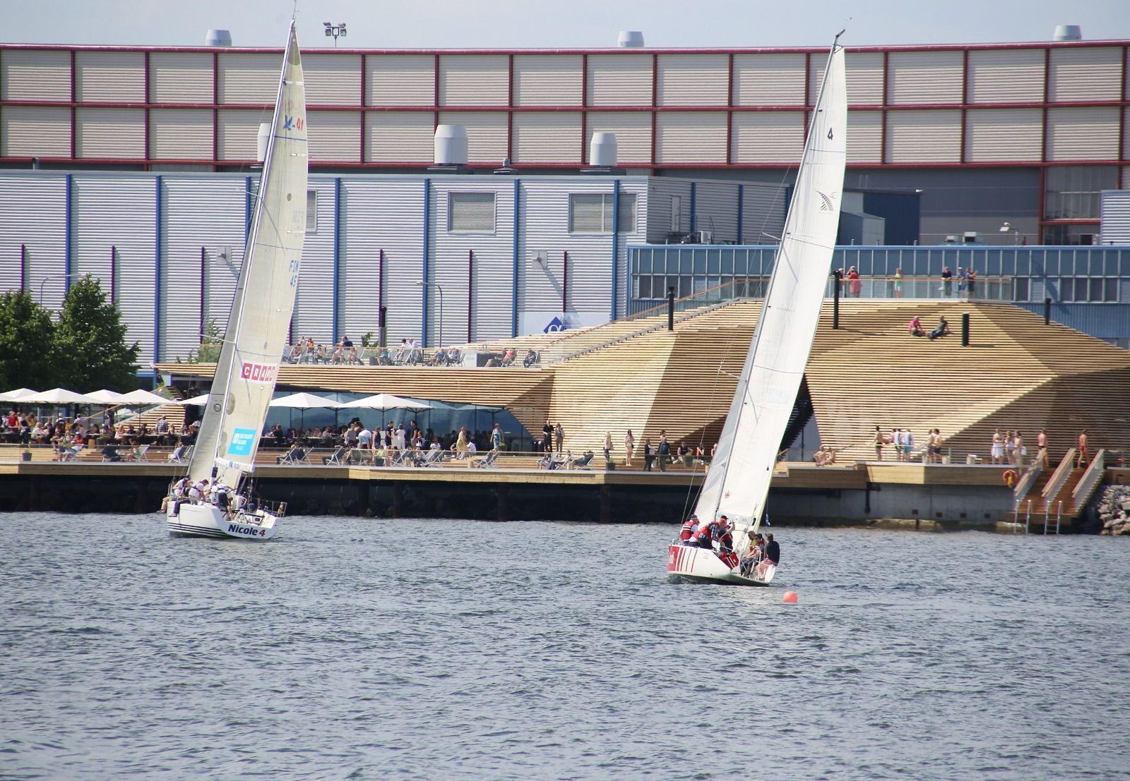 Sailing race in front of Löyly Helsinki