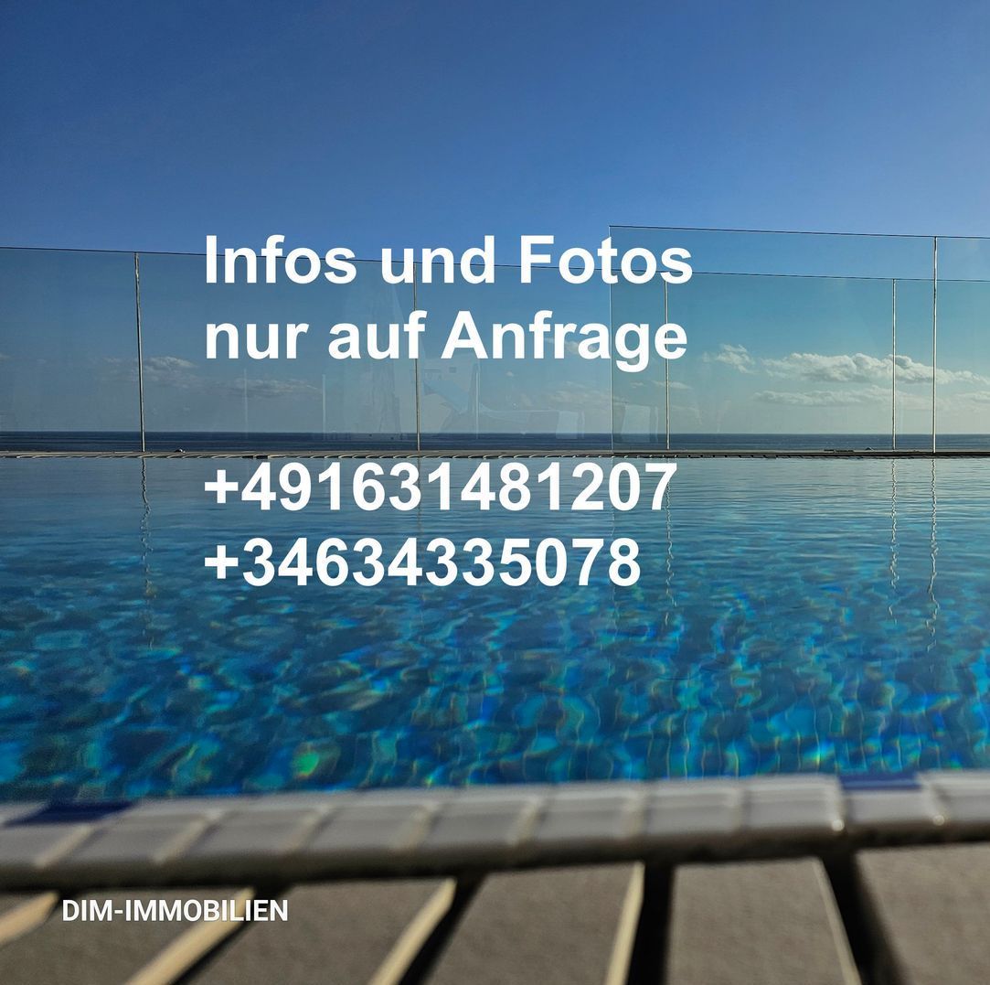 A picture of a swimming pool with the words infos und fotos nur auf anfrage