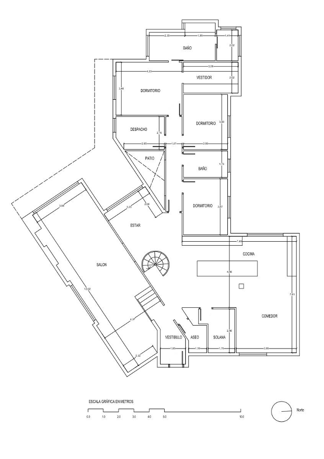 Ein schwarz-weißer Grundriss eines Hauses