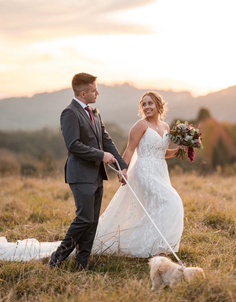 A Bride and Groom Are Walking — Xquisite Styles in Albion Park, NSW