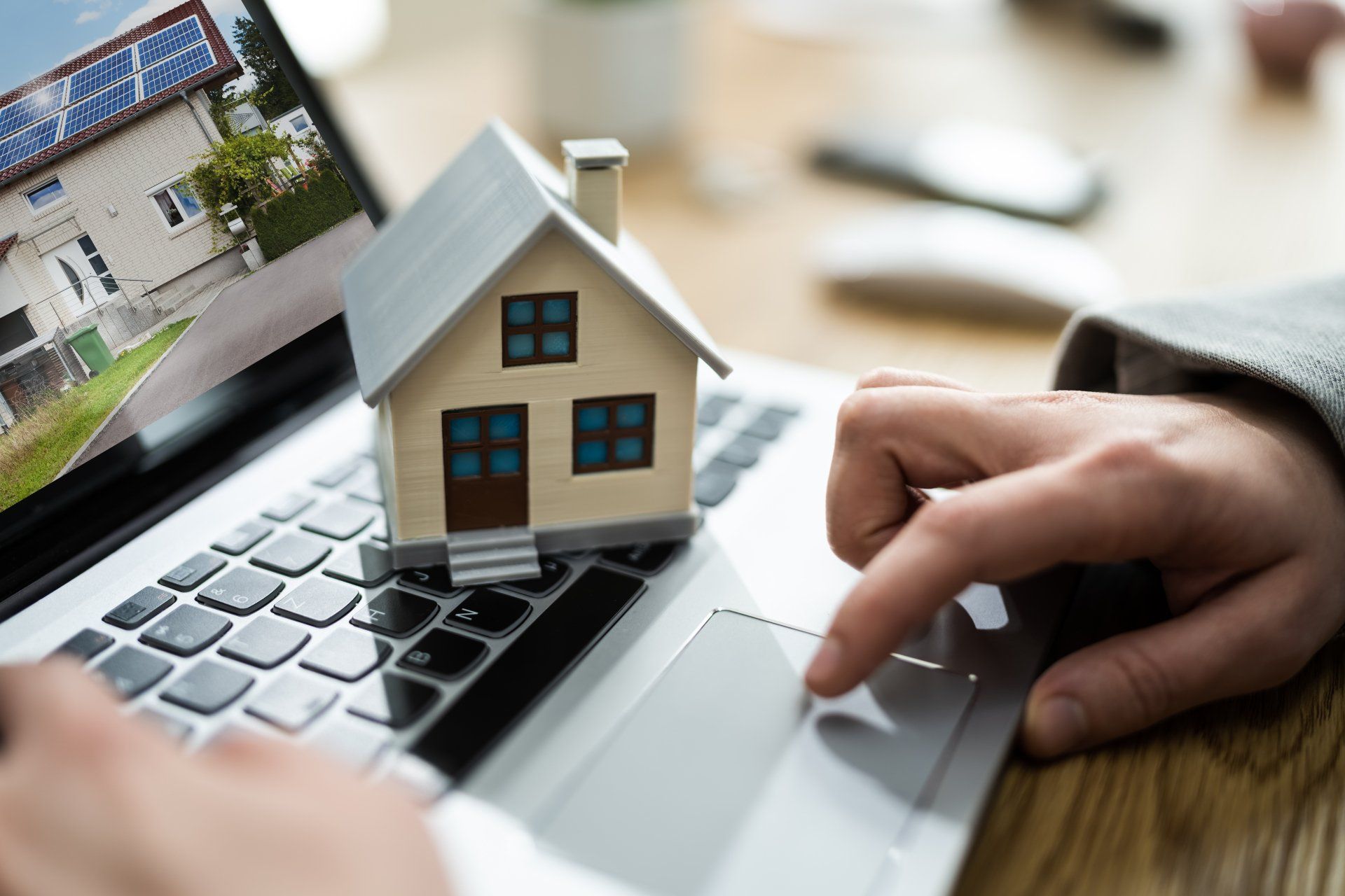House Model on Laptop