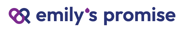 A logo for emily 's promise with a heart in the middle
