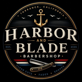 Logo for Narcos Menz Grooming: black and red barber tools overlayed on bold text.