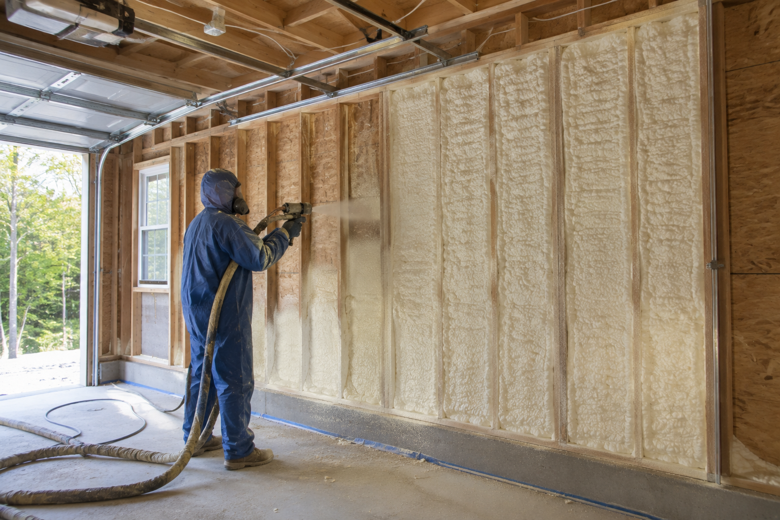 Garage Spray Foam application